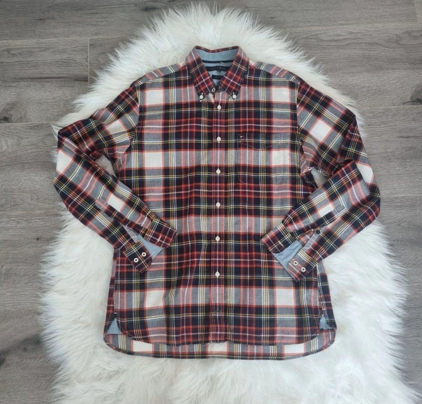Tommy Hilfiger geruit overhemd – Custom Fit – Maat M
